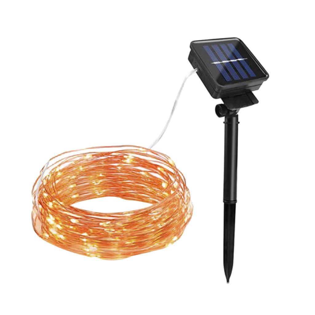 Outdoor Solar Powered 12m 100 LED String Lights Waterproof Lamp Colorful