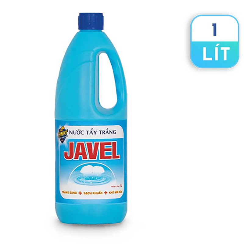Nước Tẩy Trắng Quần Áo Javel Swat Dung Tích 1 Lít - Có Công Dụng Tẩy Trắng, Diệt Khuẩn, Khử Mùi Hôi, Tẩy Đồ Sứ, Nhựa...