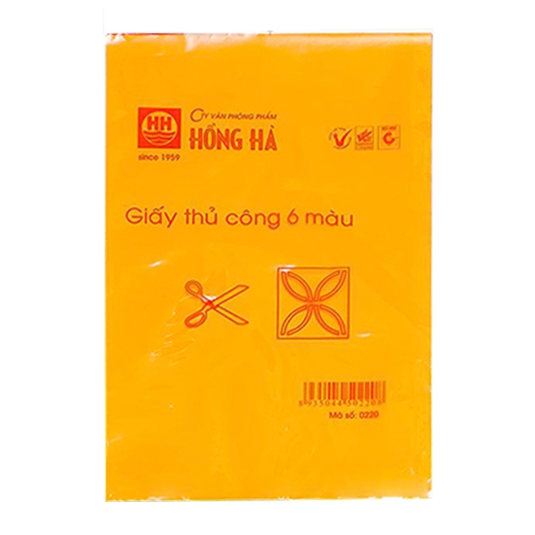 Bộ 4 Giấy Thủ Công Dính 6 Màu 0220