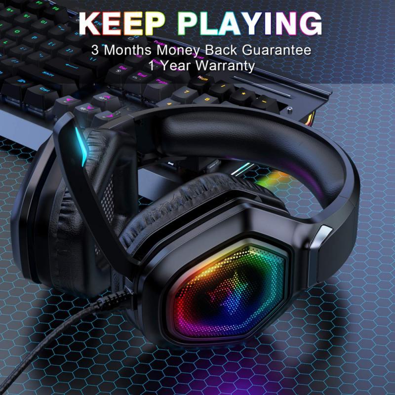 7.1 RGB LED Gaming Tai Nghe Cho Máy Tính PS4 PS5 Trên Tai Game Thủ Tai Nghe Có Micro Chống Ồn Điện Thoại Máy Tính Chơi Game mũ Bảo Hiểm