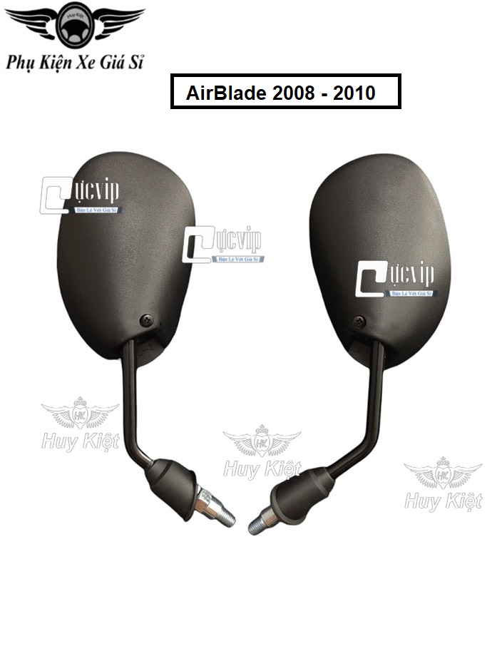 Cặp Kính Gương Chiếu Hậu AirBlade AB 2008 - 2010, AB Cũ Gắn Tất Cả Dòng Xe Honda Chân Kính 10Ly MS4461