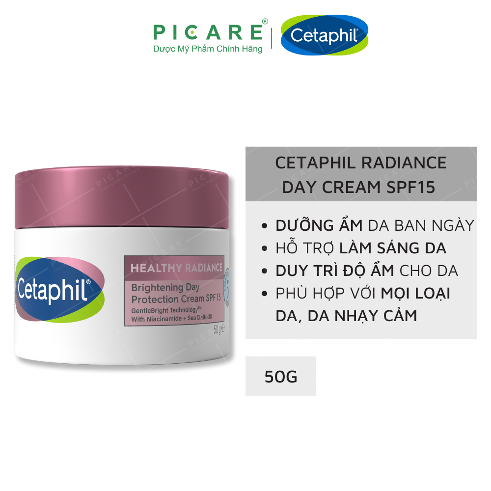 Kem dưỡng ẩm làm sáng da ban ngày Cetaphil Bright Healthy Radiance Day Protection Cream SPF15 50g