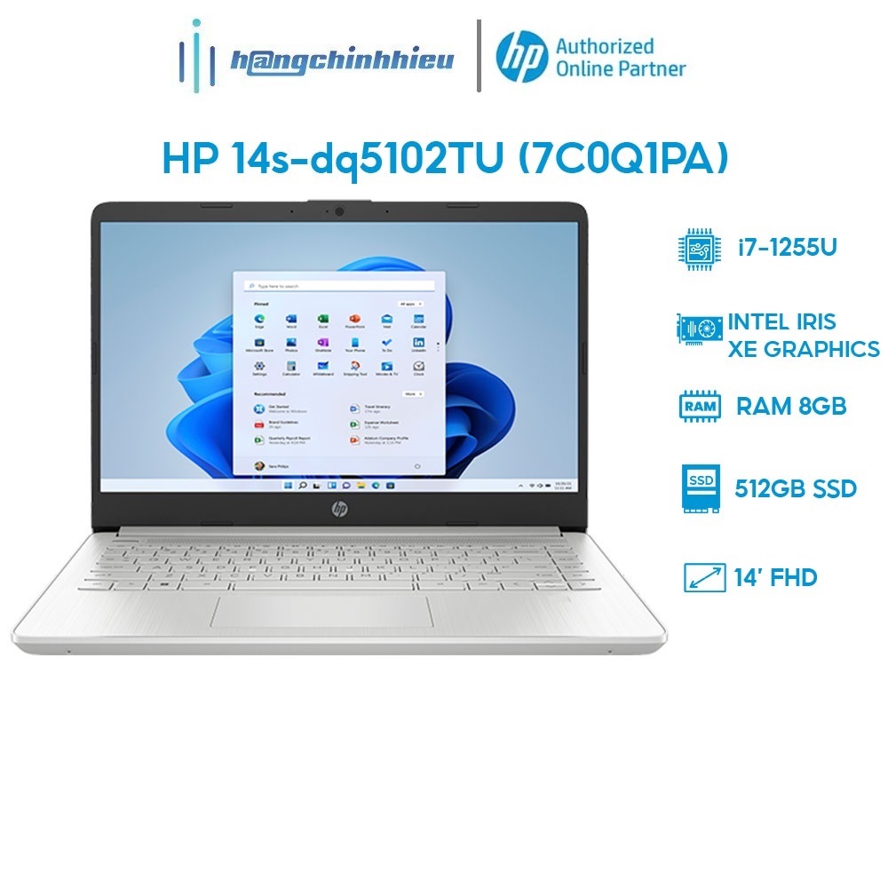 Laptop HP 14s-dq5102TU 7C0Q1PA Hàng chính hãng