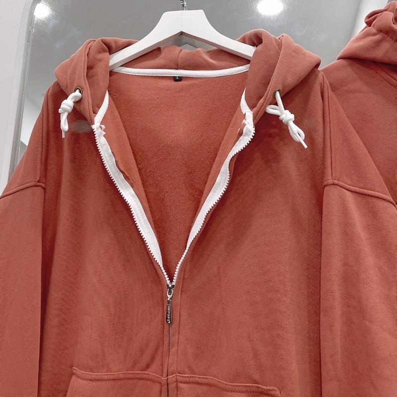 áo khoác nỉ màu cam đất unisex ảnh thật 100% SSSTore ( nam nữ mặc đều được