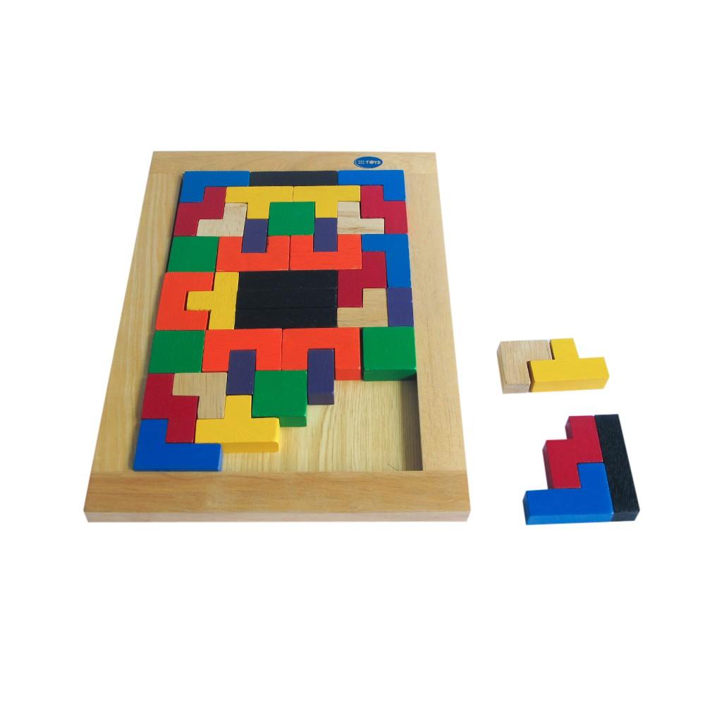 Đồ chơi gỗ Bộ xếp gạch nhỏ | Winwintoys 67152 | Phát triển tư duy logic và sự sáng tạo | Đạt tiêu chuẩn CE và TCVN