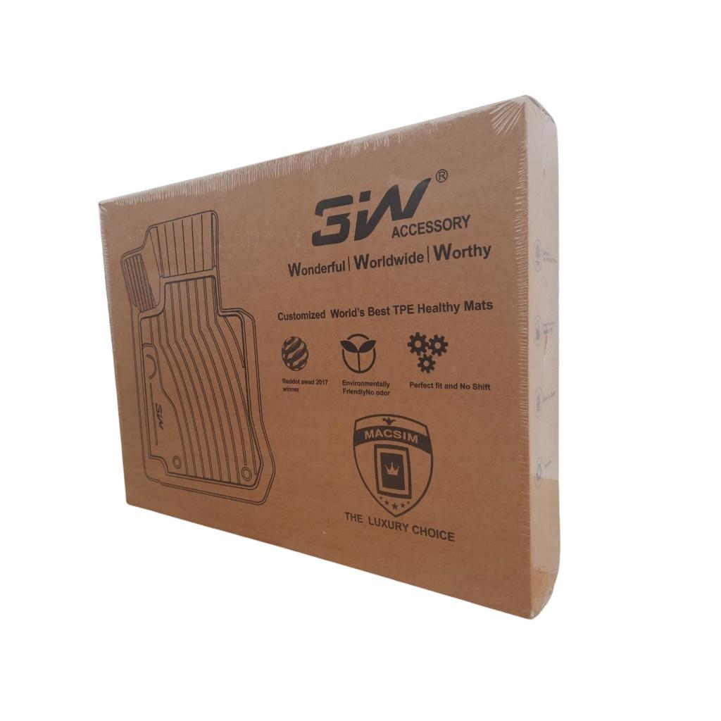 Thảm lót sàn xe ô tô Toyota Highlander 2009-2014-đến nay Nhãn hiệu Macsim 3W chất liệu nhựa TPE đúc khuôn cao cấp-đen