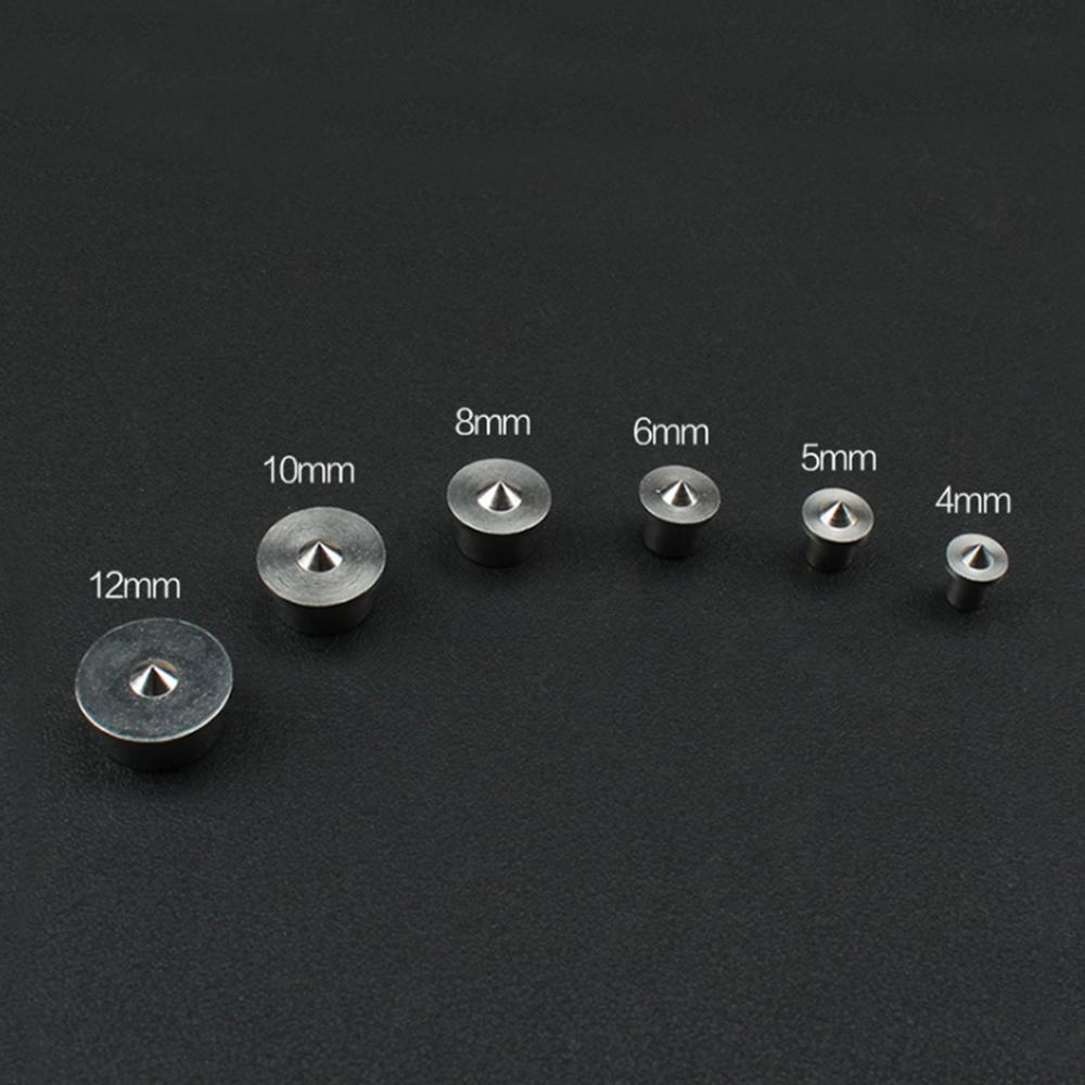 6Pcs Round Wood Pin Locators 4-12mm Dowel Pins Center Point Set Woodworking Craft Clamp Steel Tools