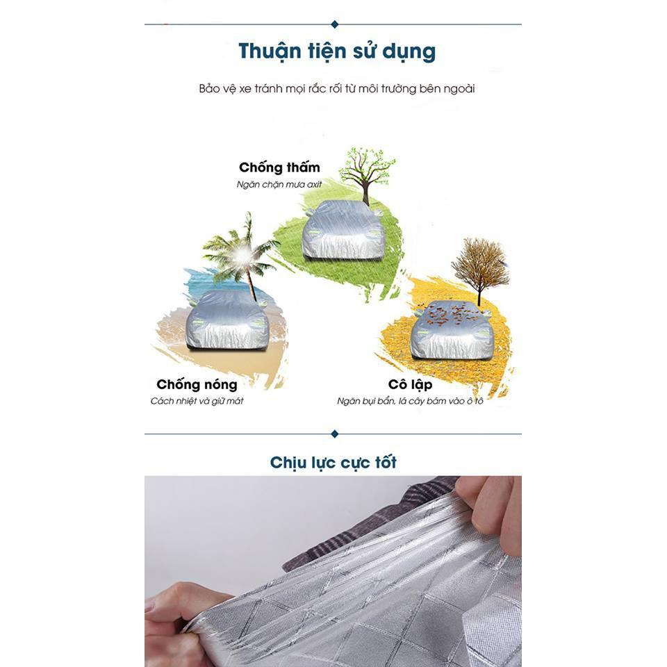 Bạt phủ toàn xe 3 lớp chống xước, chống nắng, chống cháy cho ô tô
