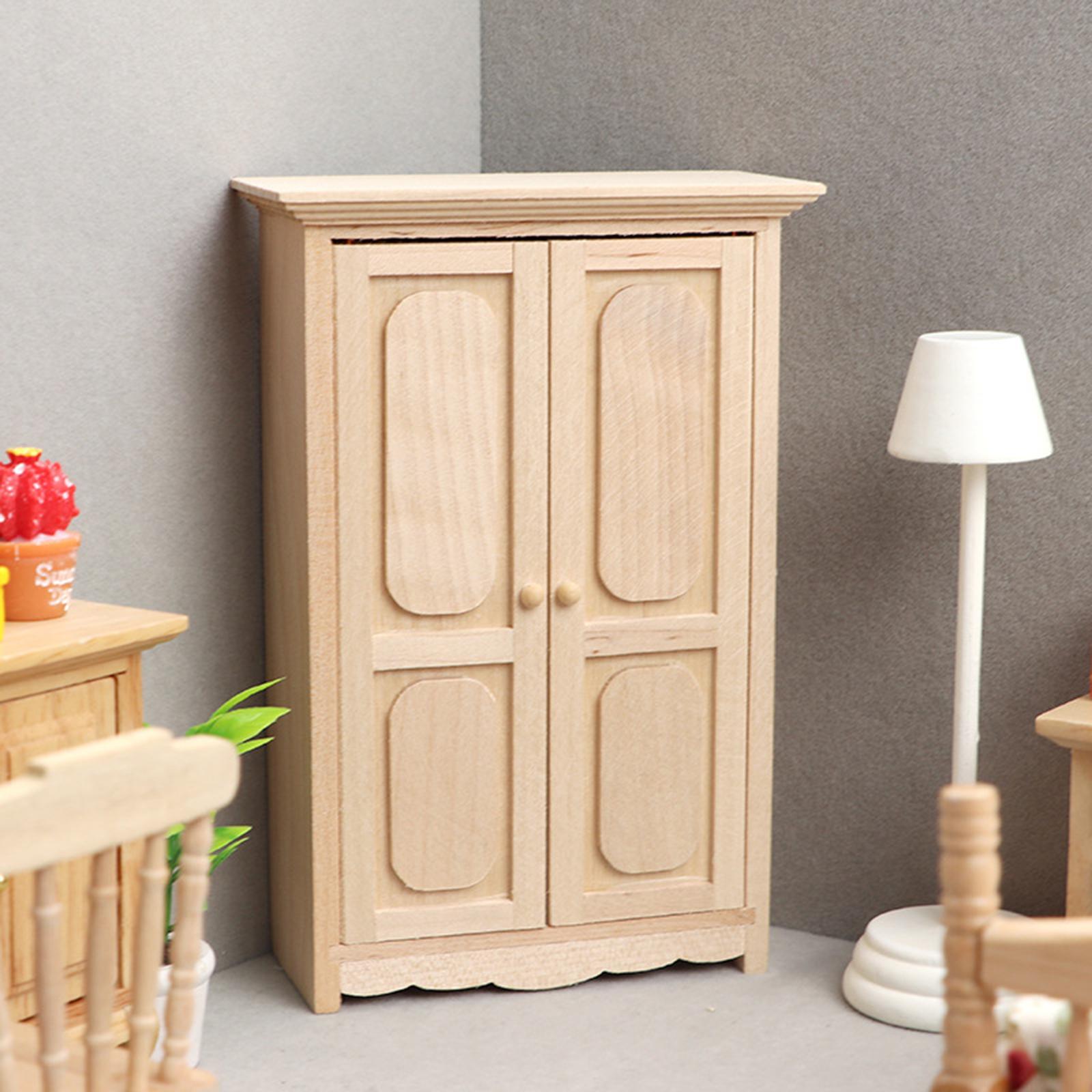 1:12 Dollhouse Furniture White Cabinet Room Bedroom Shelf