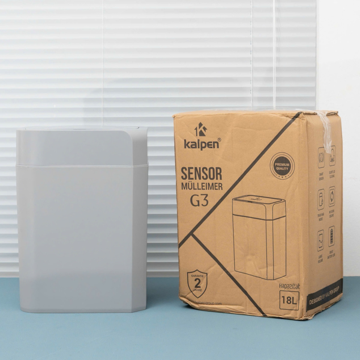 Thùng rác cảm ứng mở nắp thông minh Kalpen G3 dung tích 18L chuẩn Đức - Hàng chính hãng