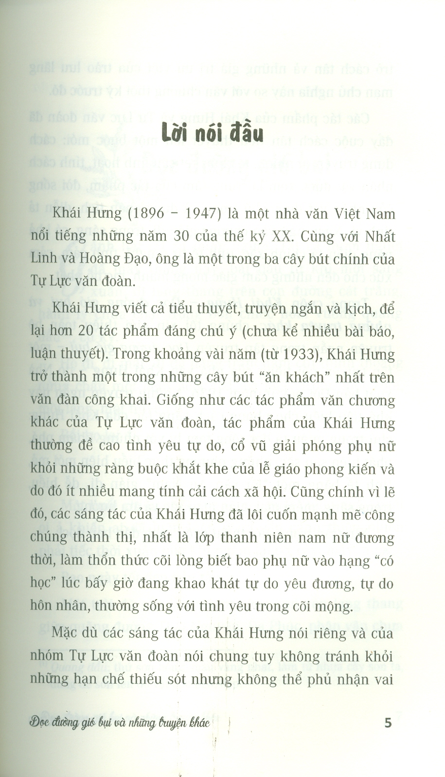 Khái Hưng - Dọc Đường Gió Bụi Và Những Truyện Khác (Danh tác văn học Việt Nam)