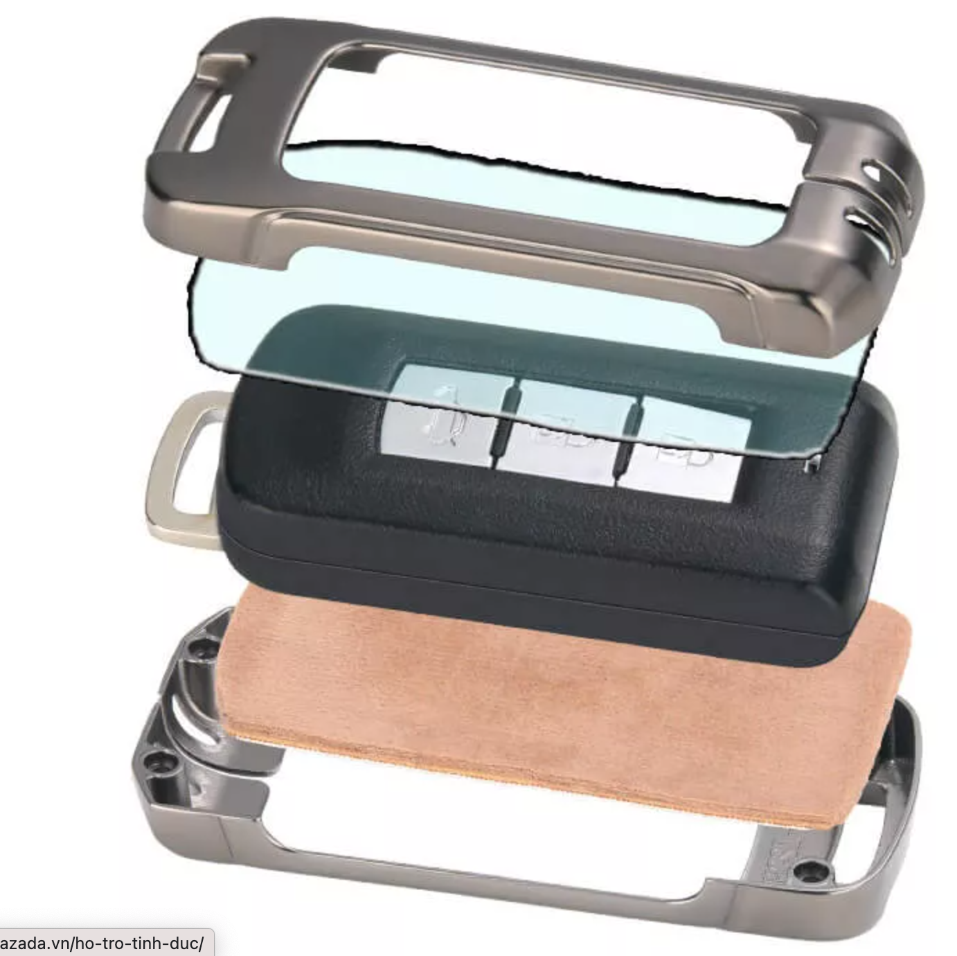 Ốp chìa khóa inox Mitsubishi Xpander , Attrage, Mirrage. Outlander - tặng kèm dây móc khóa  chữ mitsubishi