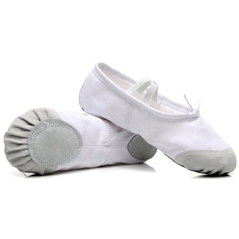 Giày múa ballet vải canvas, mũi bọc da cho TRẺ EM (Size 25-34)