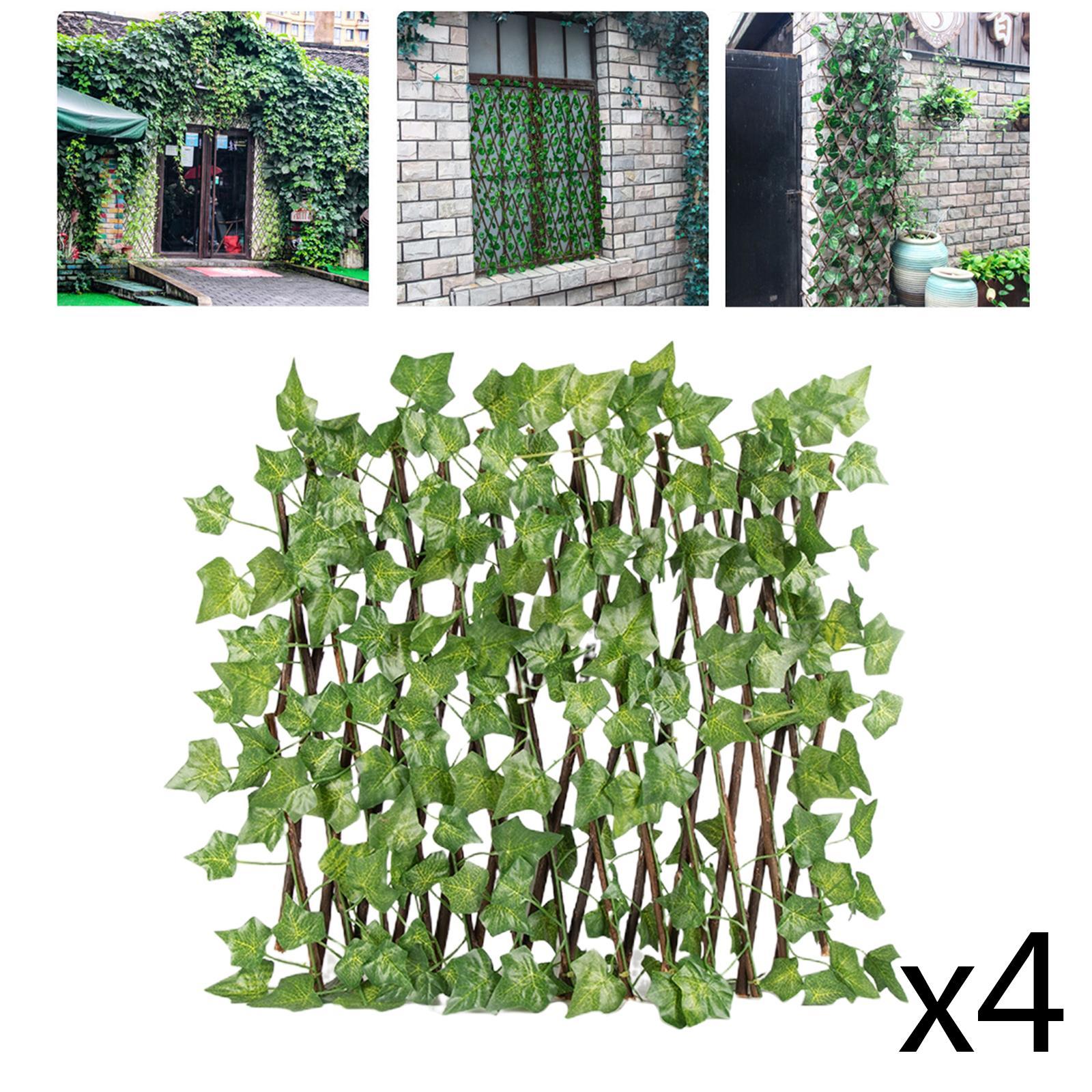 4x Retractable Garden Fence Privacy Screen Outdoor Sweet Potato Leaves