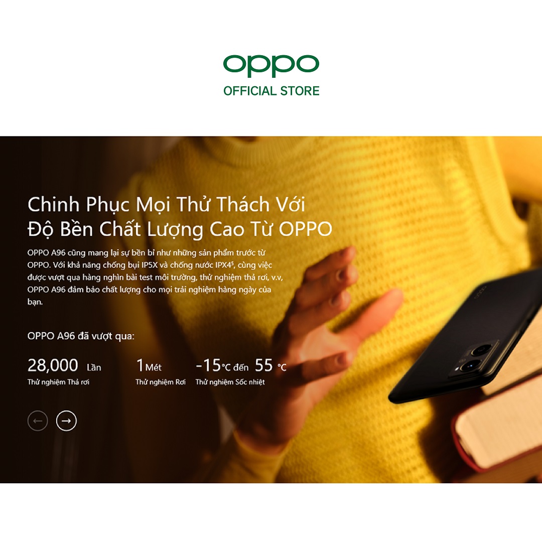 Điện thoại OPPO A96 (8GB/128GB) - Hàng chính hãng