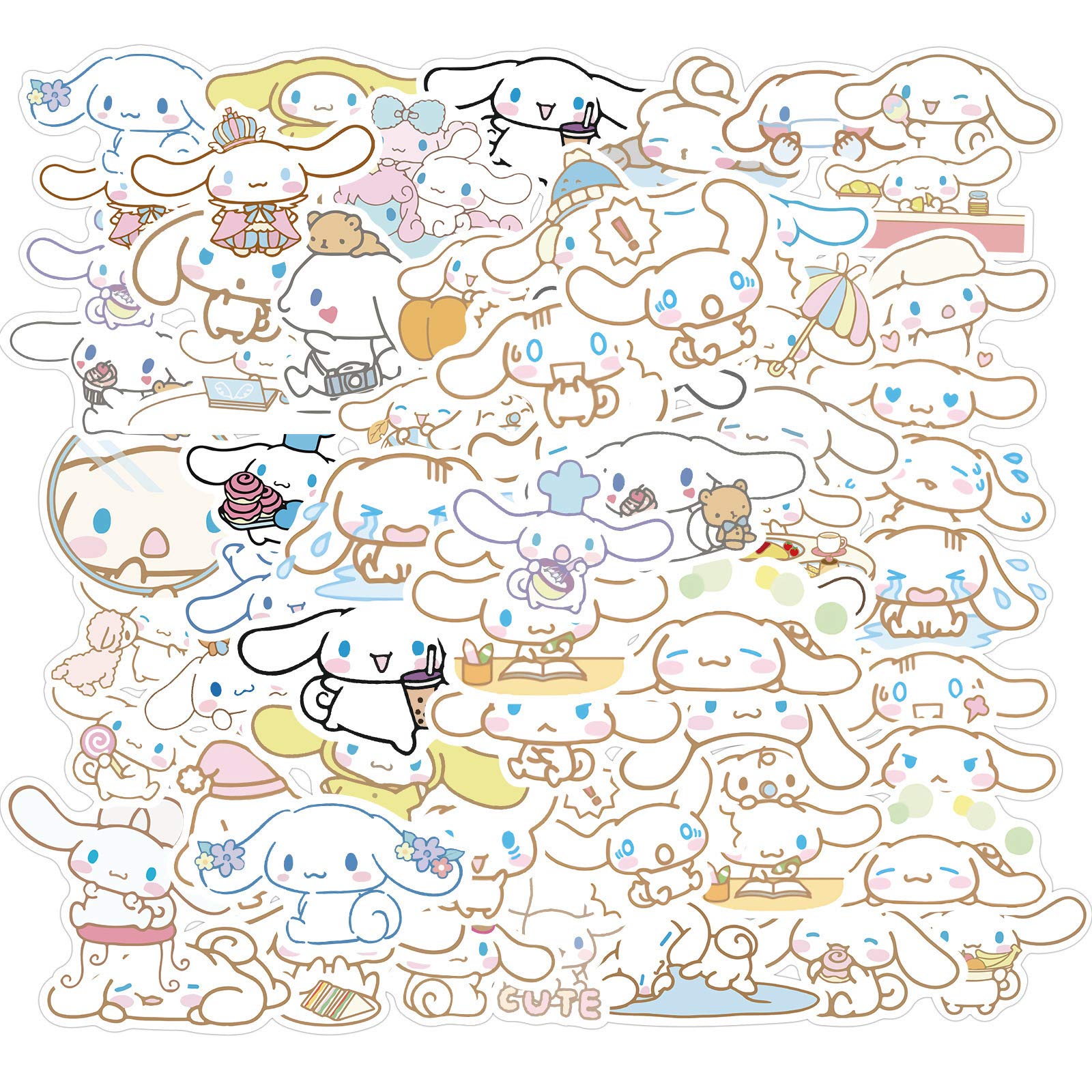 Sticker dán cinnamoroll 30-60 ảnh ép lụa khác nhau/ hình dán cute ngộ cinnamoroll