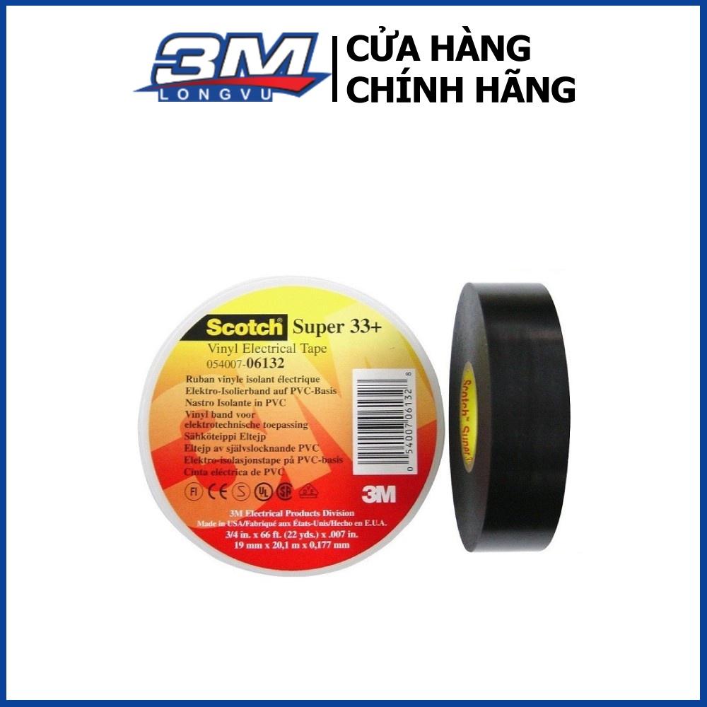 Băng keo điện 3M Super 33  khổ 3/4'' x 66ft - 3M Long Vu