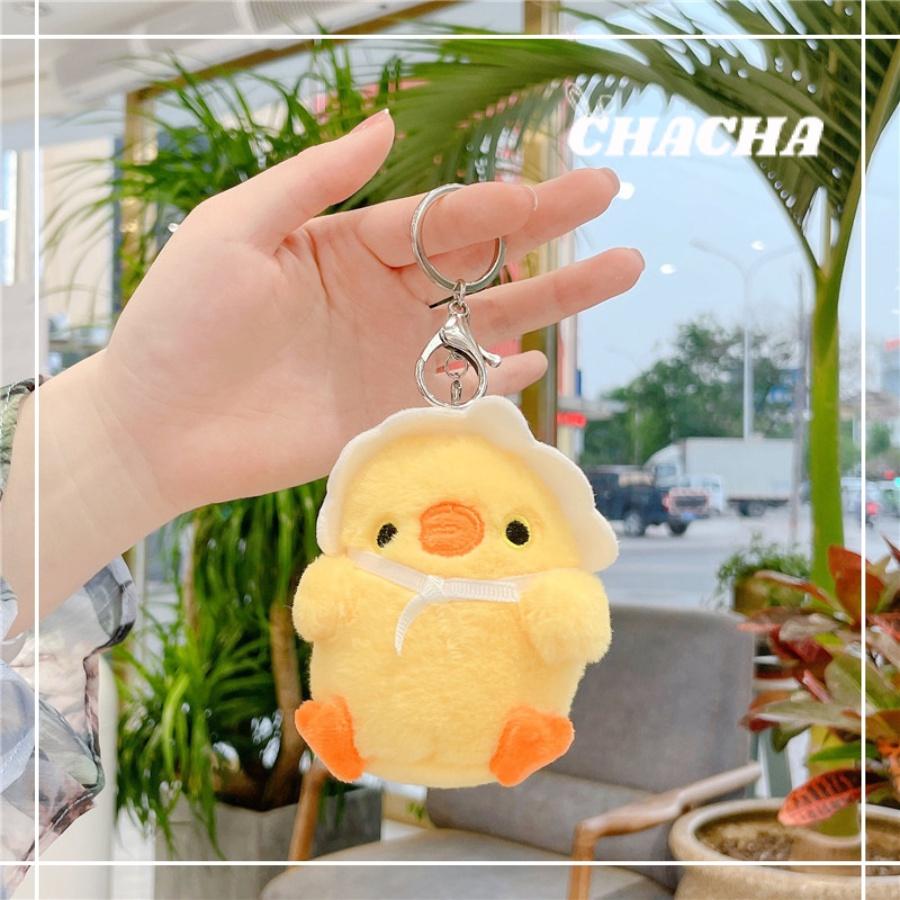 Móc khóa hình gà con nhồi bông cute treo balo túi xách siêu dễ thương Chacha Sweet
