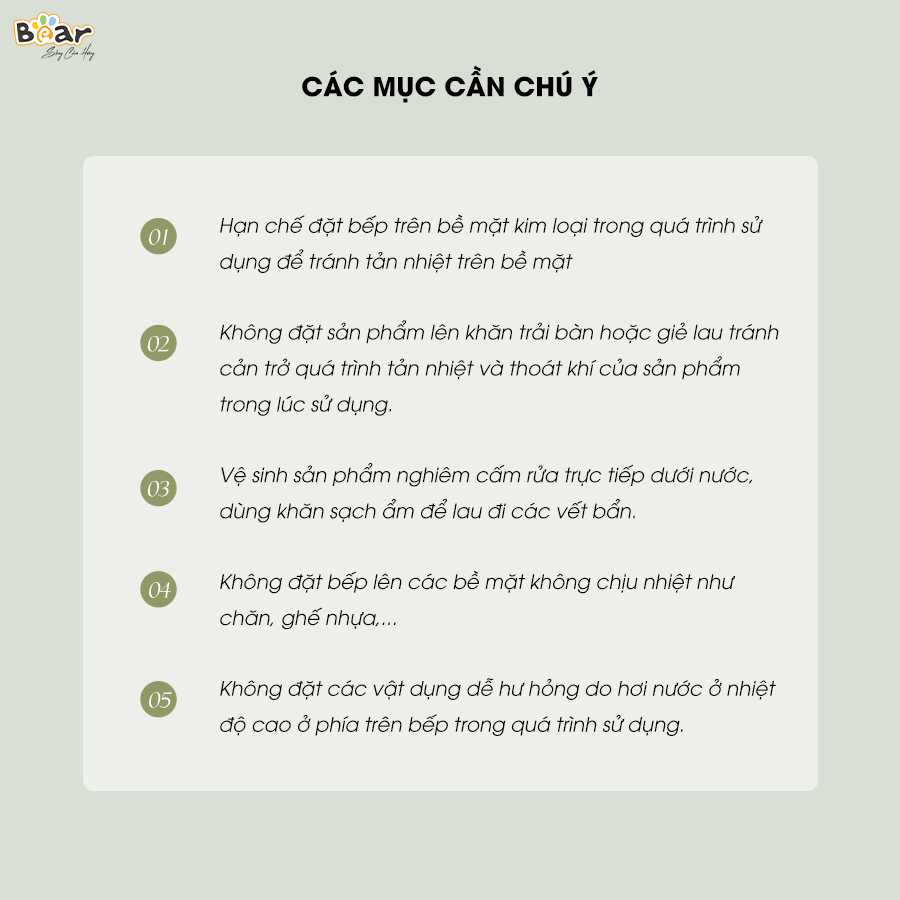 Bếp Điện Từ Bear Đa Năng 8 Mức Nhiệt Thích Hợp Đa Số Các Loại Nồi Mặt Bếp Làm Từ Gốm Thủy Tinh Cao Cấp SB-BT21W - Hàng Chính Hãng