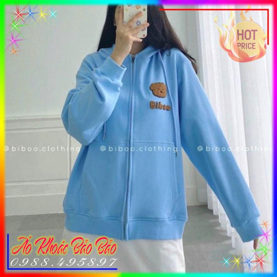 ÁO HOODIE - ÁO KHOÁC NỈ NGOẠI Thêu Nổi Biboo (HD2380 - 8 Màu) (Bảo Bảo Store