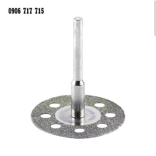 Bộ 10 Lưỡi Cắt Phủ Kim Cương Mini Đường Kính 22mm +2 Trục Đĩa (