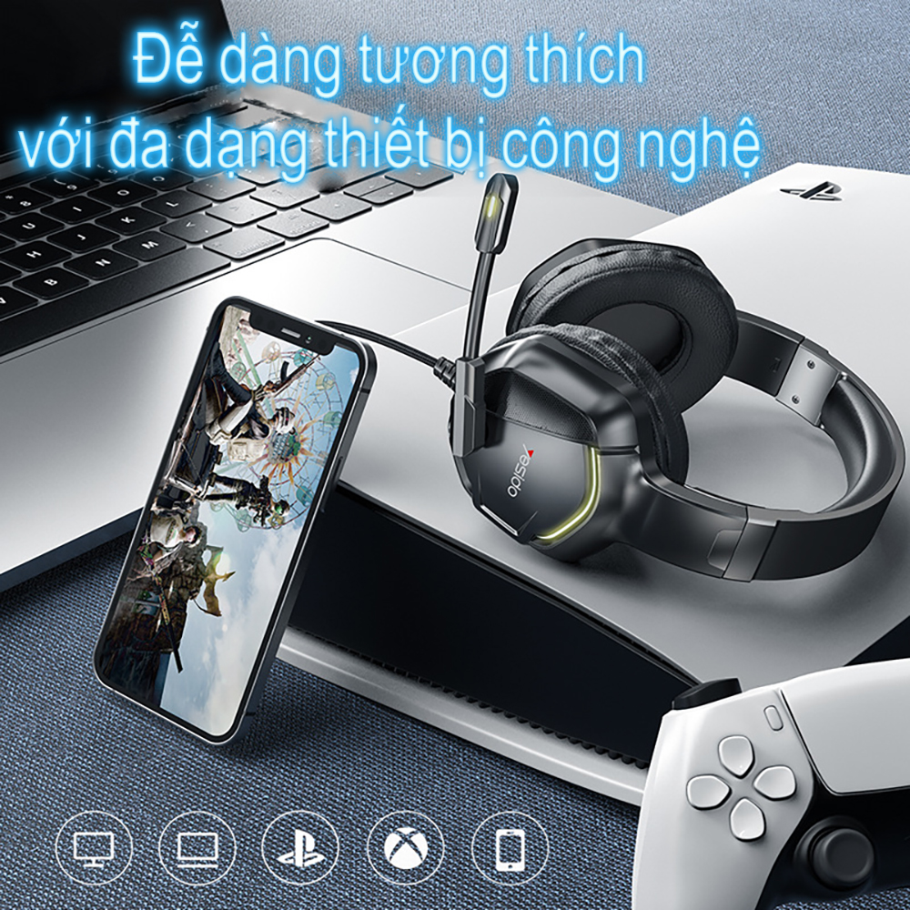 Tai nghe chụp tai Dành cho Game thủ Chuyên nghiệp EK-01 Hàng Chính Hãng