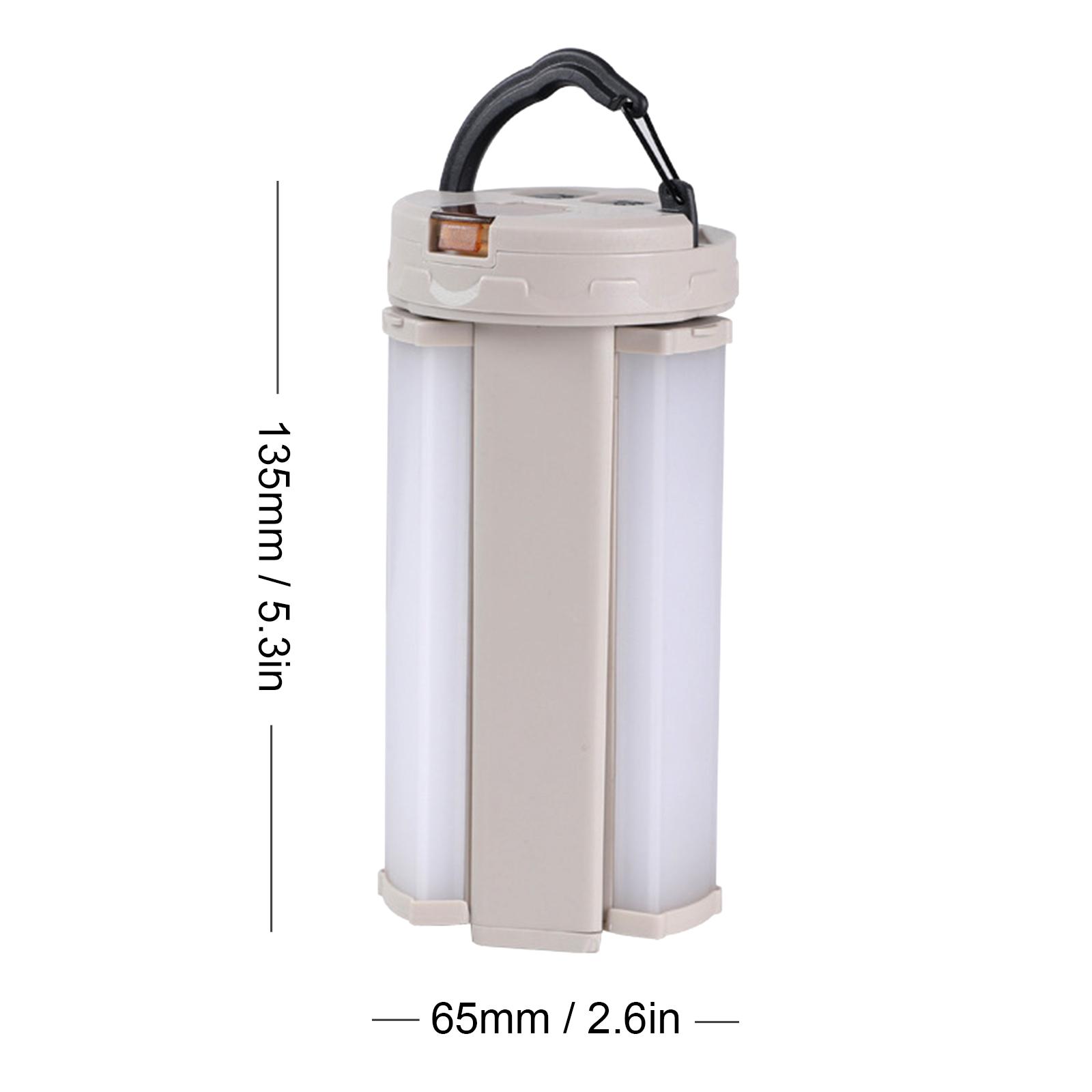 Collapsible Camping Lantern USB Rechargeable Camping Tent Light Flashlight with Magnetic Base for Hiking Backpacking Fishing Outdoor Emergency