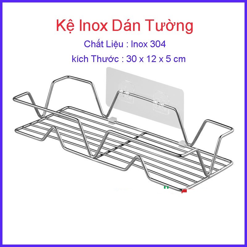 Giá treo đồ nhà tắm INOX 304 Dán Tường gạch men không han rỉ kích thước 30cm - KT30