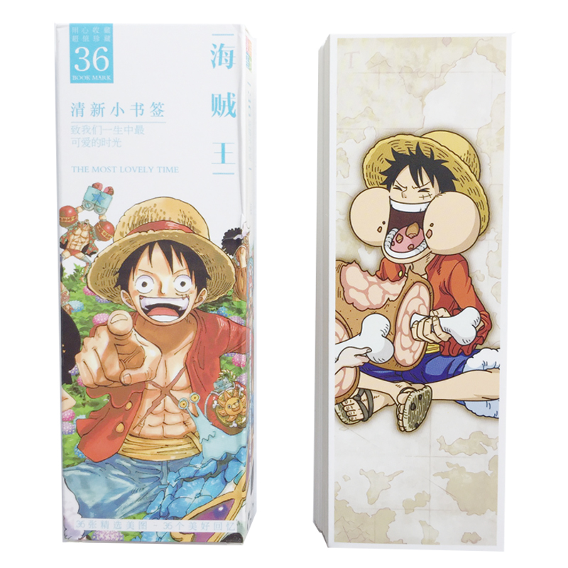 Hộp 36 Đánh Dấu Sách Bookmark Amine One Piece - Đảo Hải Tặc