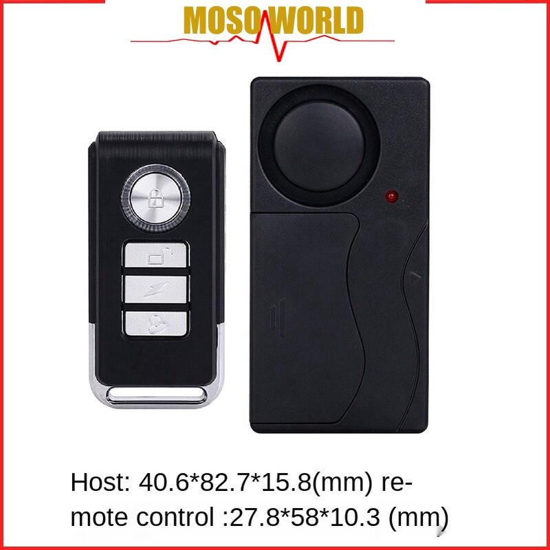 Đen Thiết Bị Báo Động Chống Trộm Không Dây Chống Thấm Nước 110db Kèm Remote Điều Khiển