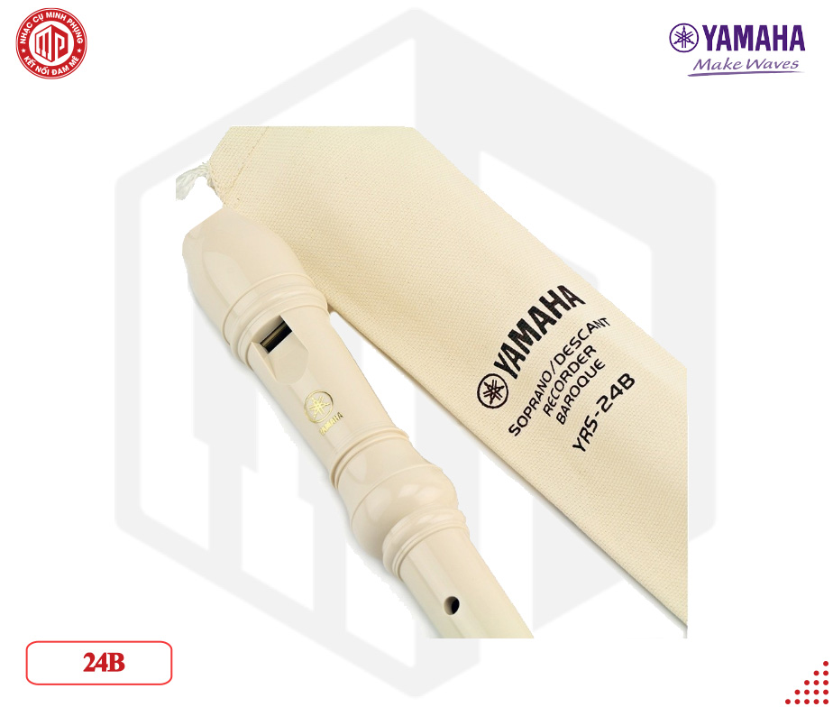 Sáo Recorder nhựa ABS - Dòng Soprano - Yamaha YRS-24B (YRS 24B) - Hệ thống Baroque, Dạng thẳng, Tone C (Đô) - Hàng chính hãng