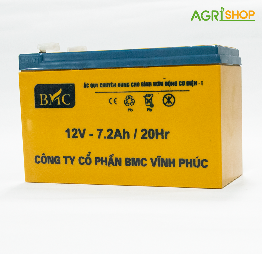 Ắc quy BMC 12V- 7.2AH (Dùng cho các bình phun BMC 16L, BMC 18L super, BMC 18L 2.0 super)