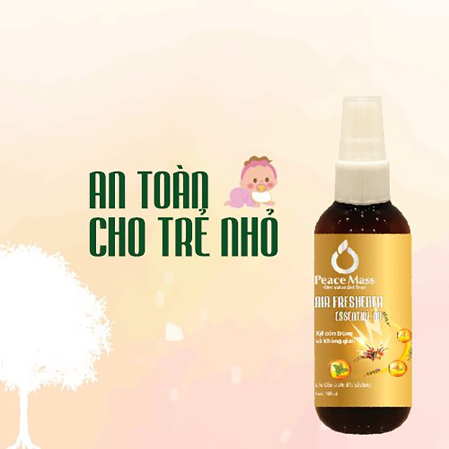 Combo Sản Phẩm Gốc Thực Vật AF150C1 Peace Mass Xịt Côn Trùng &amp; Không Gian 150ml + Xịt Khử Mùi 150ml  (Thuộc nhóm Sản phẩm Lành tính / Hữu cơ)