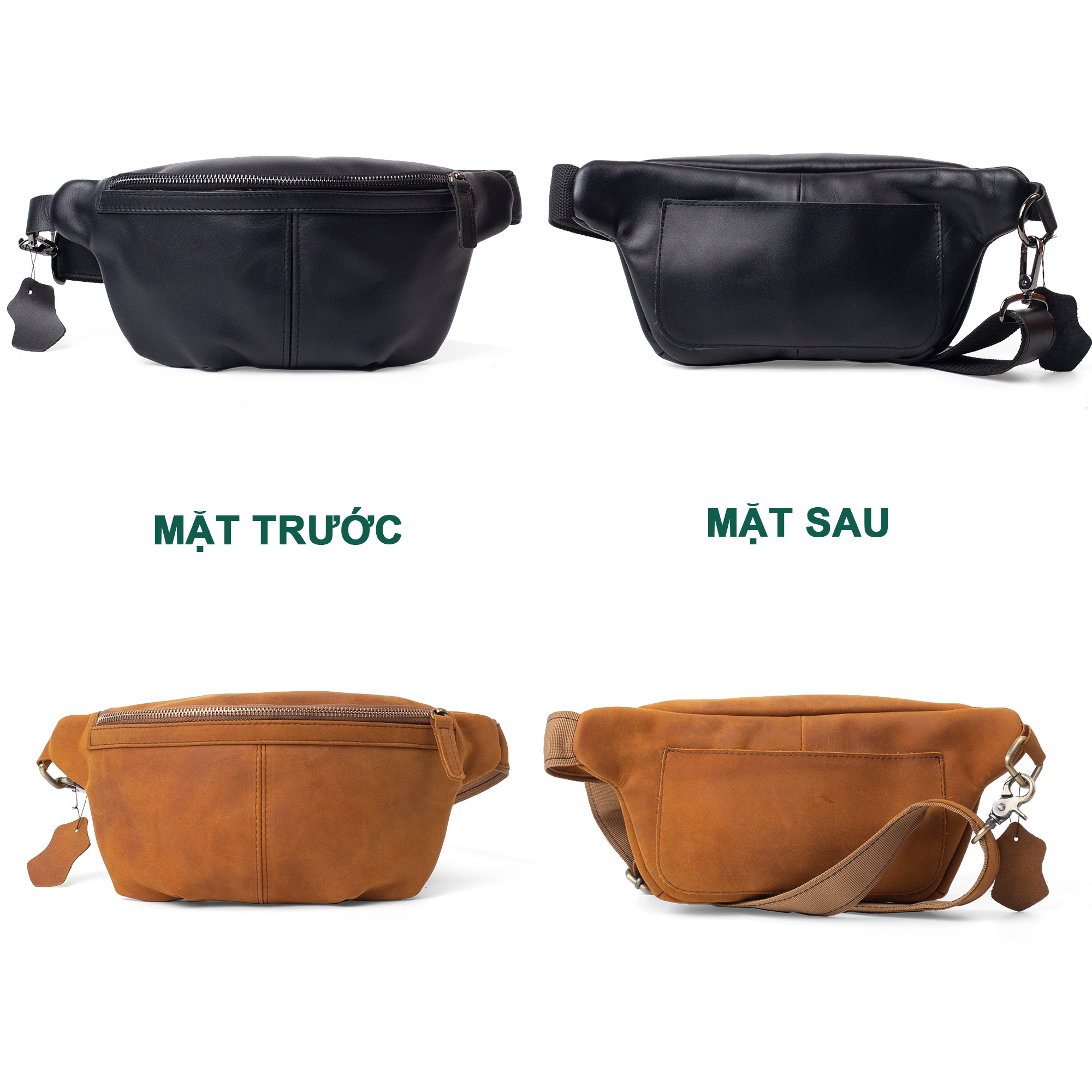 Túi đeo chéo nam, túi bao tử nam Mars Bụi Leather DC109 - Da bò thật cao cấp - Bảo hành 12 tháng