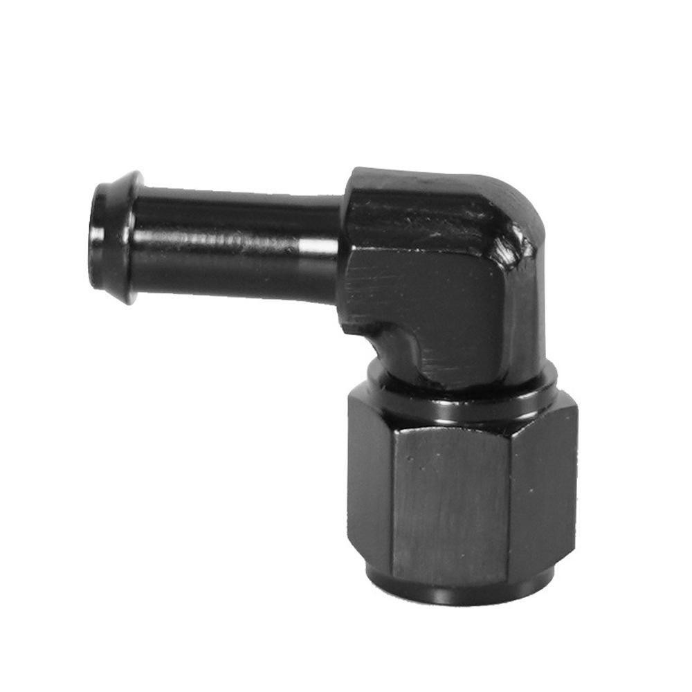 AN6 Female to 5/16 Barb Fitting Adapter 90 Degree Swivel Aluminum Oil Fuel Line Hose Connector