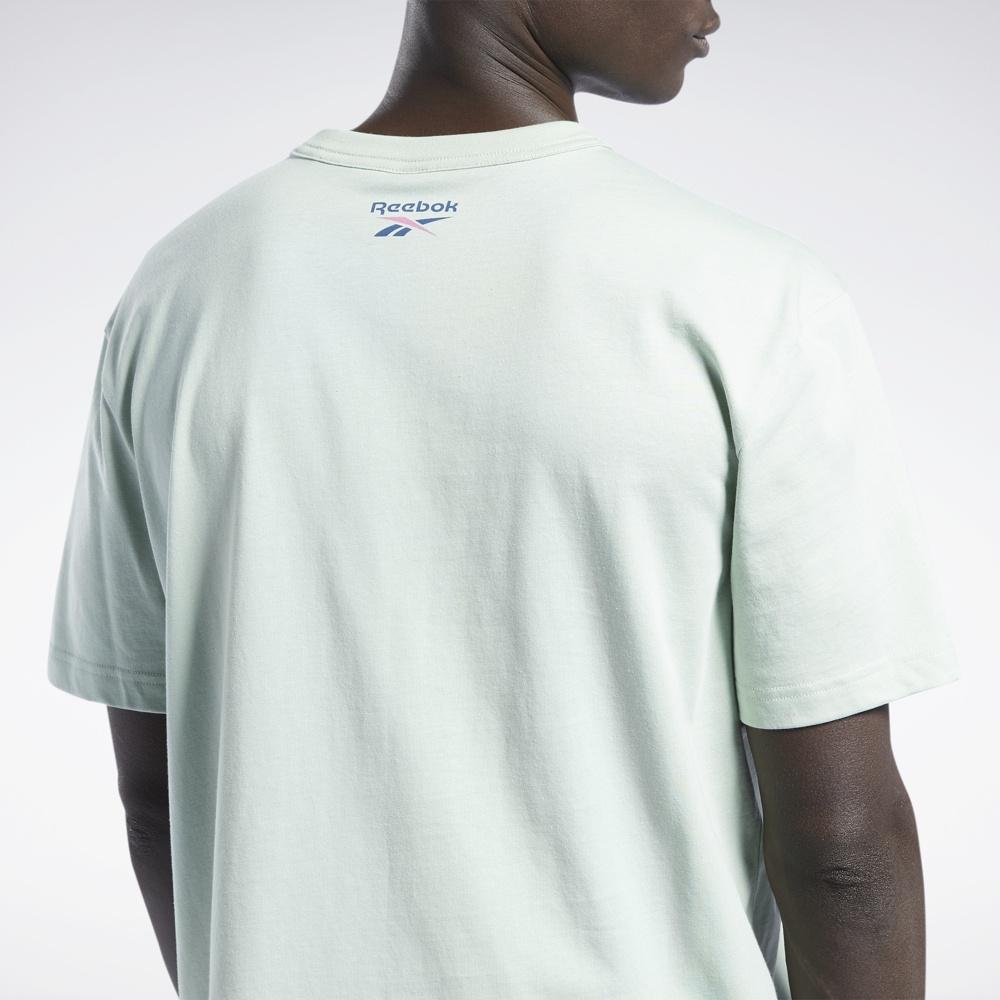 Reebok CLASSICS Áo thun Tập luyện Unisex Classic Destination Màu xanh trắng H54353