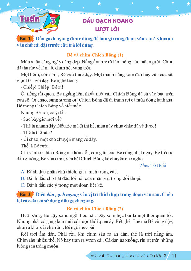 Sách - Vở Bài Tập Nâng Cao Từ Và Câu Lớp 3 - Biên Soạn Theo Chương Trình GDPT Mới - Bộ Cánh Diều - Ndbooks