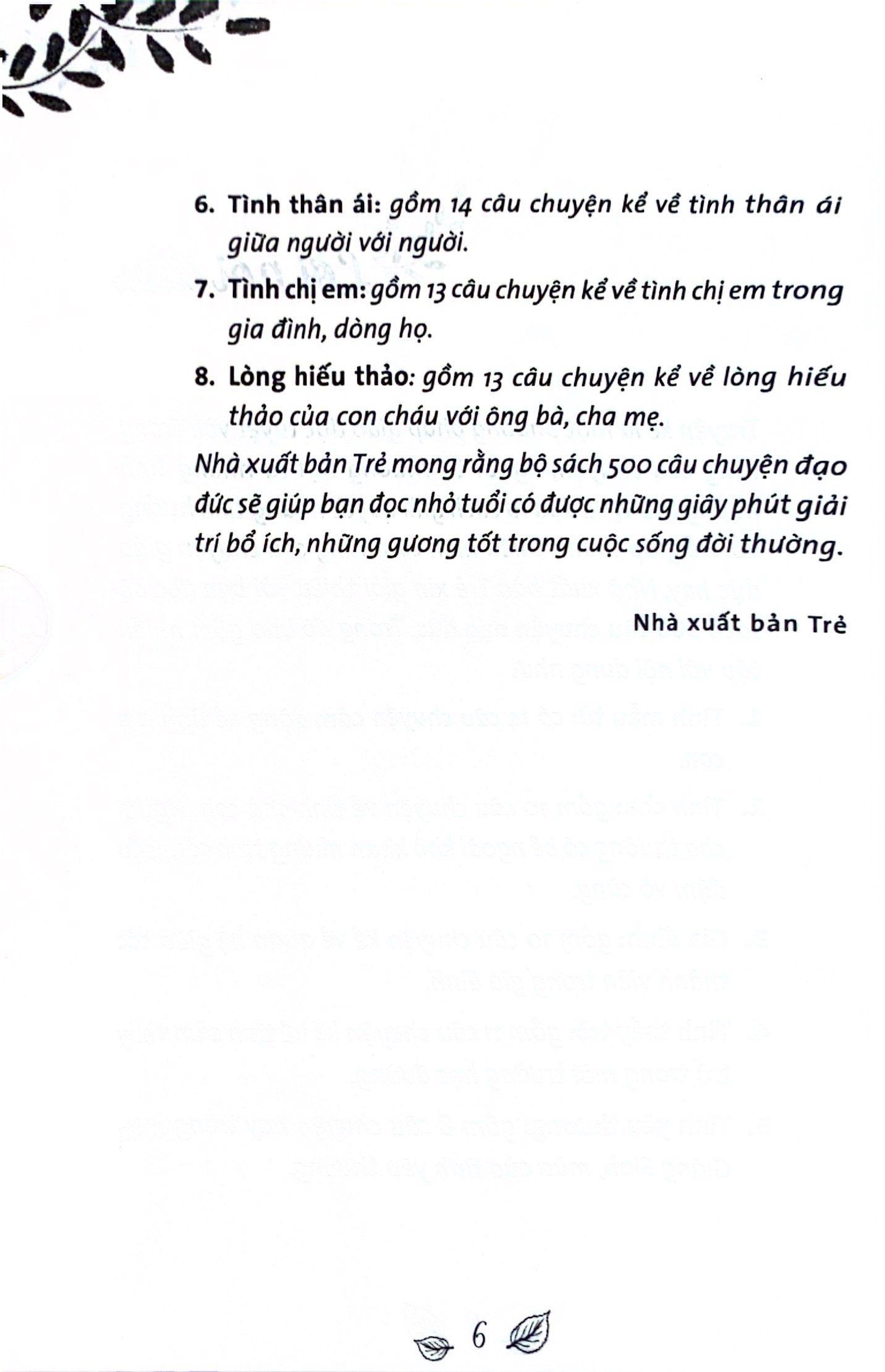 500 Câu Chuyện Đạo Đức - Tình Chị Em (Tái Bản 2023)