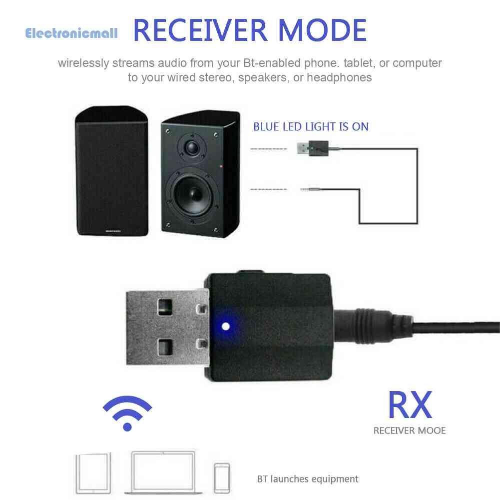 Thiết Bị Truyền Nhận Tín Hiệu Bluetooth 5.0 Không Dây 2 Trong 1 3.5mm RCA Cho TV / PC