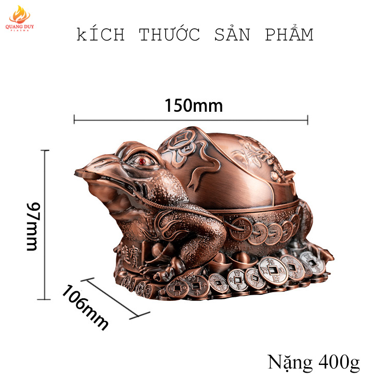 Gạt tàn thuốc cóc ngậm đồng tiền thiềm thừ độc đáo