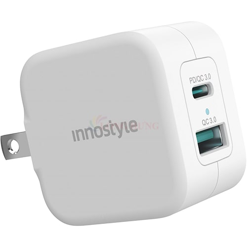 Cốc sạc Innostyle Minigo Pro III 1USB 1Type-C PD20W IC20-2PDWHI - Hàng chính hãng