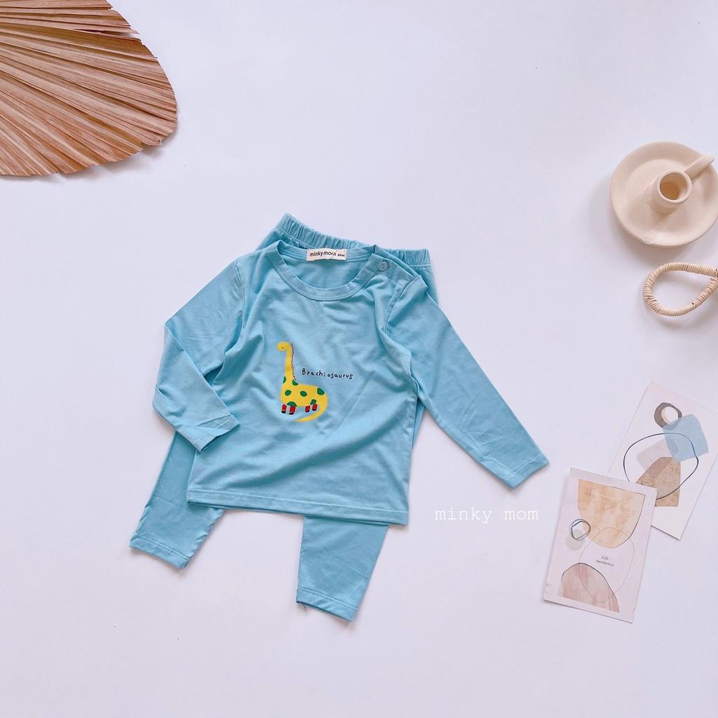 {MẪU MỚI} Bộ Dài tay SIZE ĐẠI Minky Mom Thun Lạnh mềm mịn mát in hình cho bé trai, bé gái từ 7-32kg