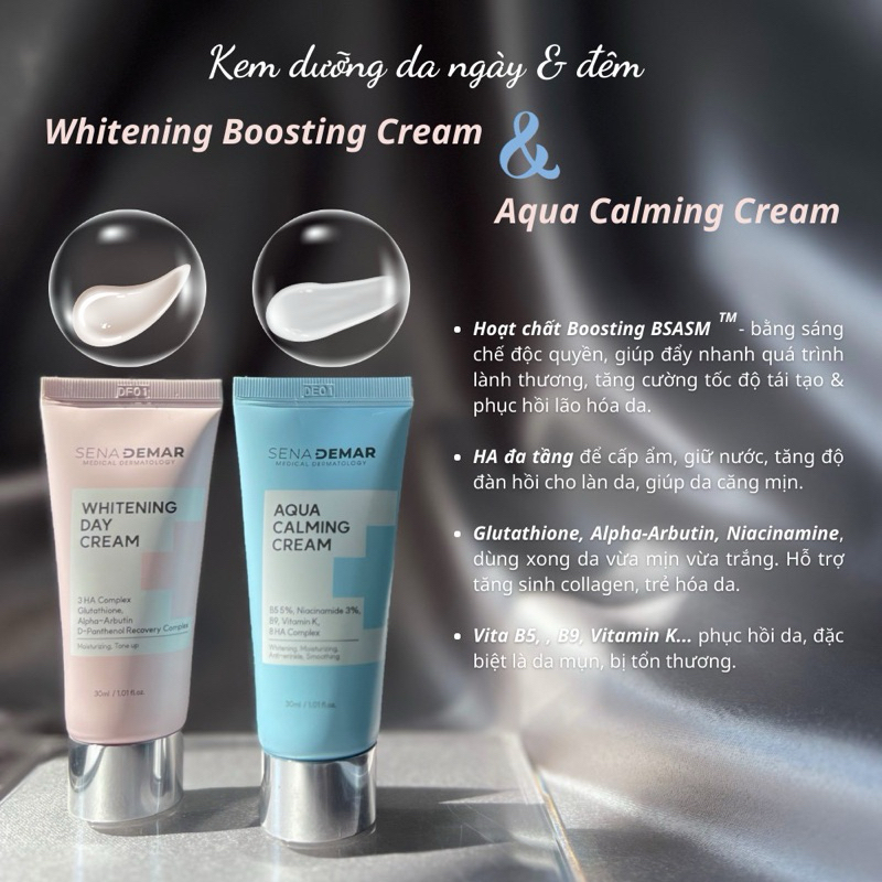 Kem dưỡng mặt ban đêm SenaDemar dưỡng ẩm phục hồi 30ml hạn 2027