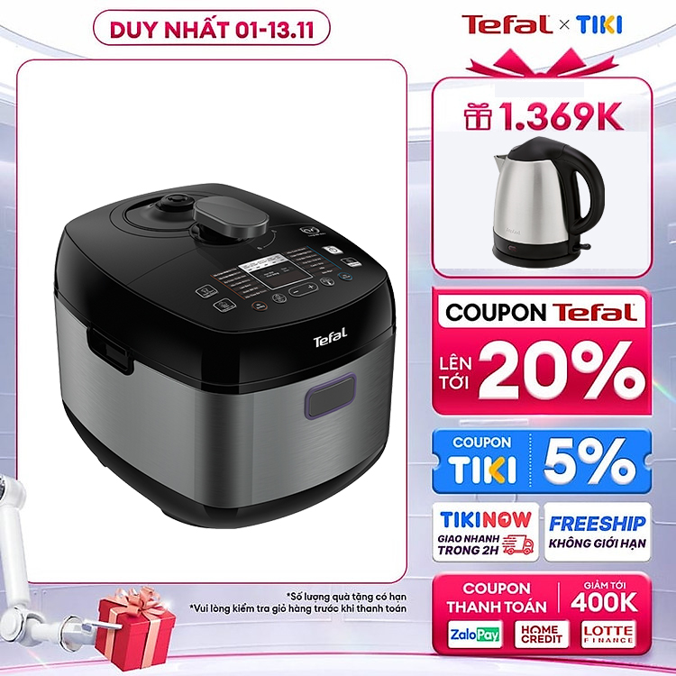 Nồi áp suất điện đa năng 5LTefal Smart Pro CY625868 - Hàng chính hãng