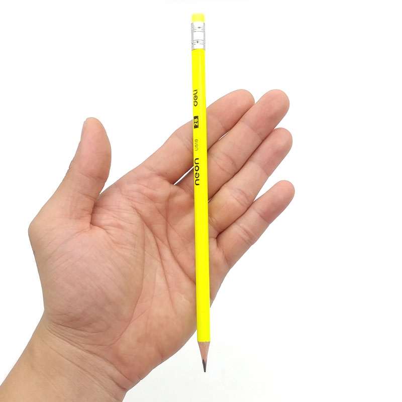 Bút Chì Gỗ Deli Neon 2B EU51800 - Màu Vàng