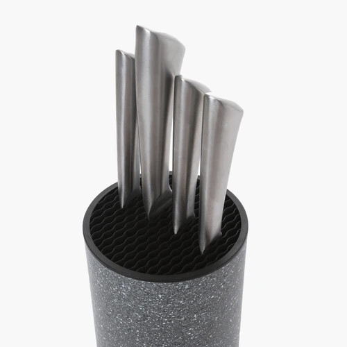 Bộ dao 5 món Neoflam, Dao làm bằng inox 430 không gỉ, Lưỡi thép cacbon 4Cr13 chống mài mòn, độ sắc cao, bền bỉ