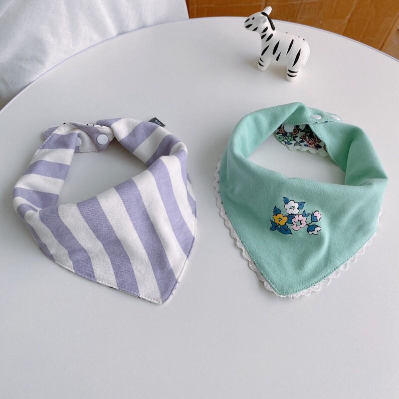 Yếm tam giác 2 mặt cho bé - Yếm cổ trẻ em chất liệu 100% cotton mềm mại
