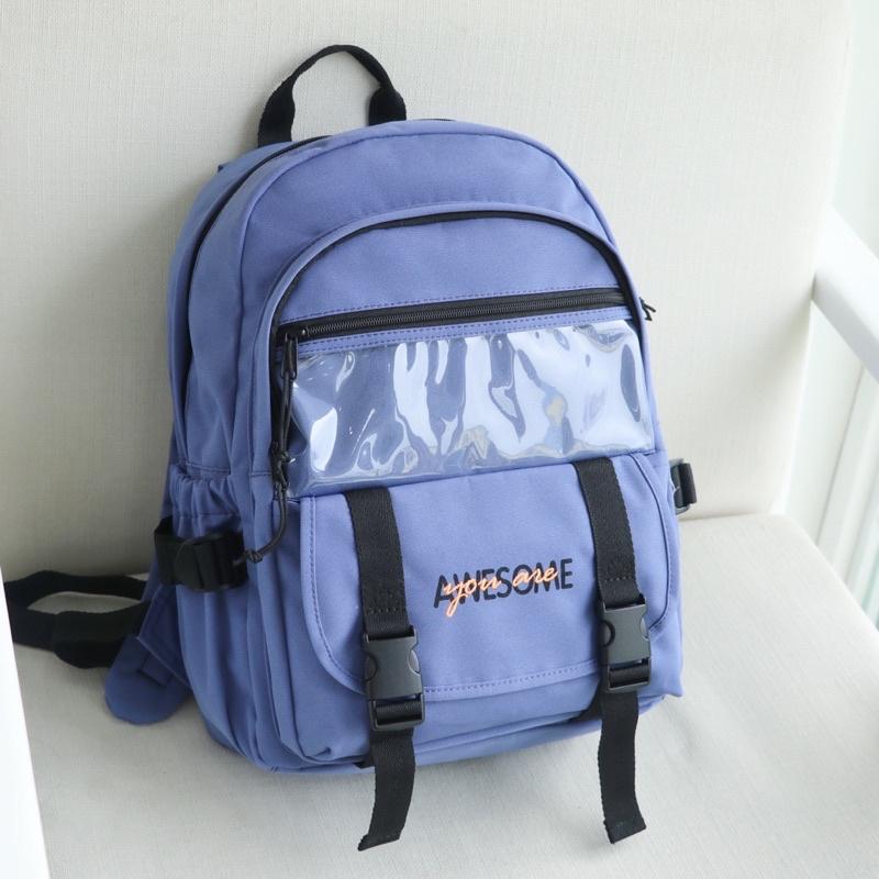 Balo học sinh, sinh viên thời trang unisex với chất dù cao cấp nhẹ bền - BOM