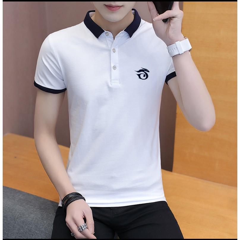 ÁO THUN NAM NGẮN TAY CỔ SƠ MI CAO CẤP ATN02-XANH ĐEN