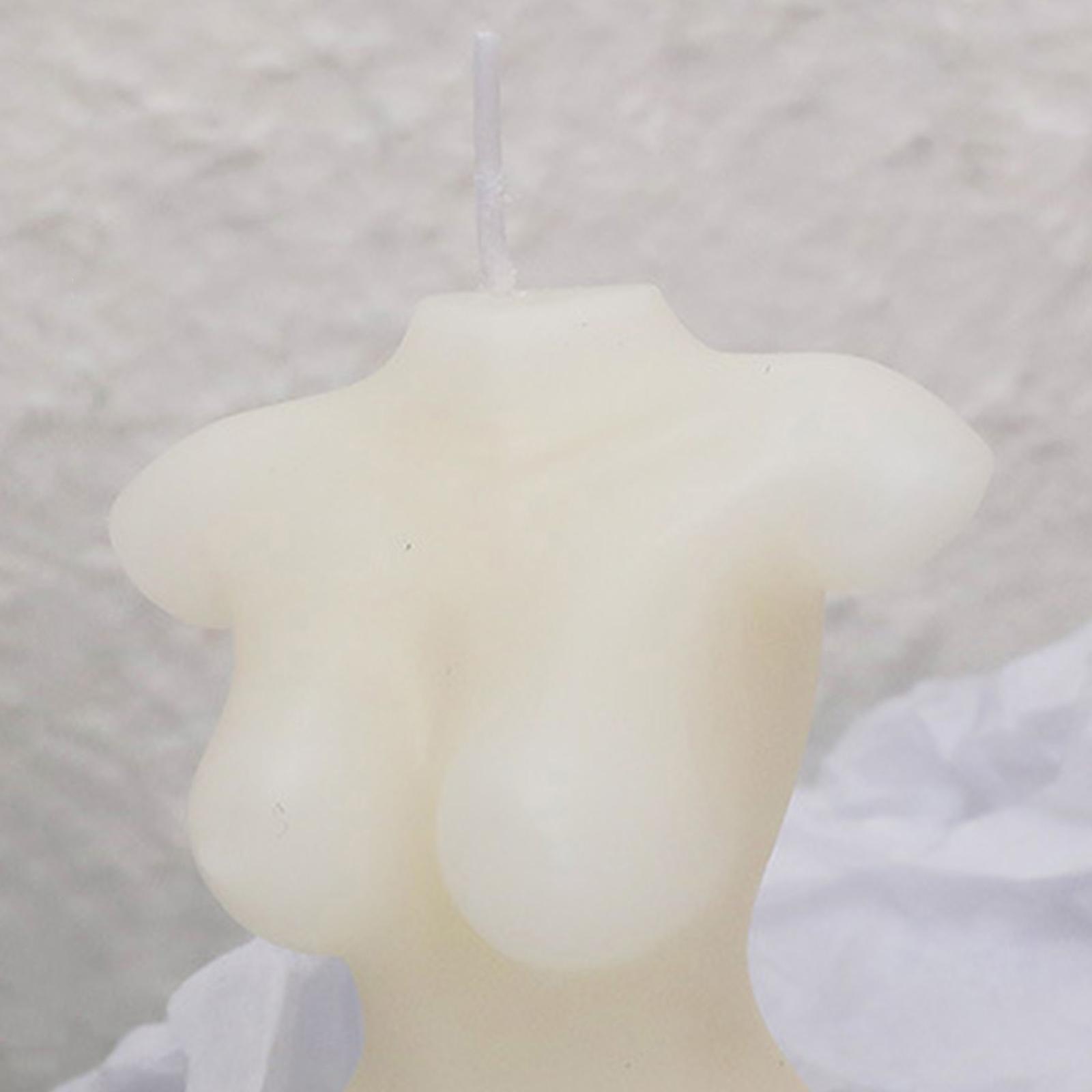 Human Female Body Bust Scented Statue Candle Office Decorative Photo Props